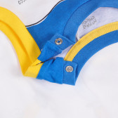 Set de tricou din bumbac și pantaloni scurți cu imprimeu, pentru bebeluși, alb și albastru Chicco 263499 4
