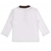 Set - bluză din bumbac și pantaloni pentru bebeluși, de culoare albă Chicco 263517 5
