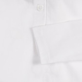 Set - bluză din bumbac și pantaloni pentru bebeluși, de culoare albă Chicco 263518 4