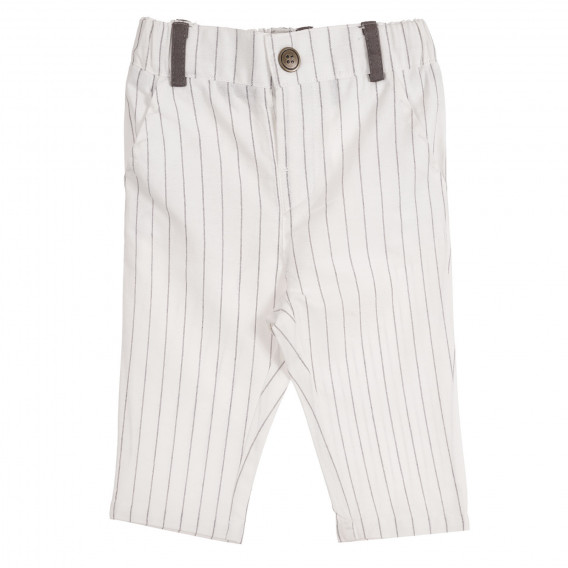 Set - bluză din bumbac și pantaloni pentru bebeluși, de culoare albă Chicco 263519 6