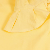 Tricou din bumbac cu inscripție, de culoare galbenă Chicco 263538 3