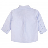 Set de cămașă și pantaloni pentru bebeluși din bumbac, în albastru și gri Chicco 263583 5
