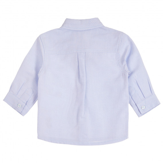 Set de cămașă și pantaloni pentru bebeluși din bumbac, în albastru și gri Chicco 263583 5