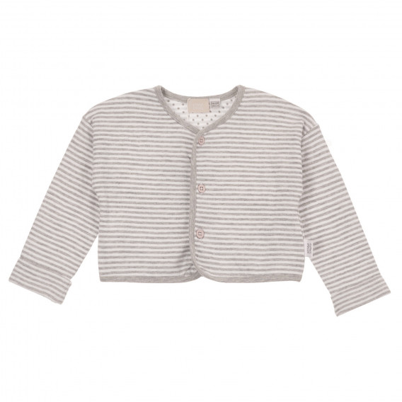 Bluză pentru bebeluși cu dungi de culoare albă și gri Chicco 263597 
