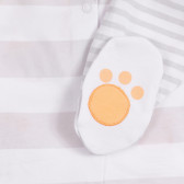 Bluză din bumbac și botine pentru bebeluși în alb și gri Chicco 263604 4