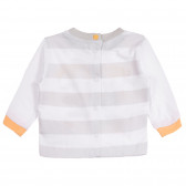 Bluză din bumbac și botine pentru bebeluși în alb și gri Chicco 263605 5