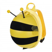 Rucsac mini în formă de albină cu centura de siguranță și culoare galbenă Supercute 263810 2