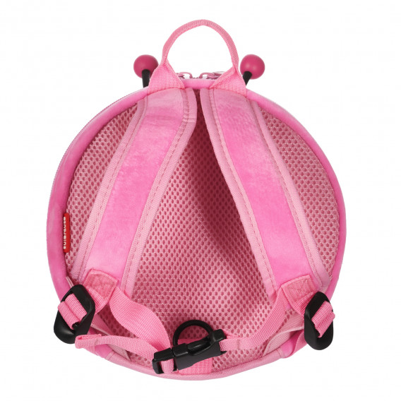 Rucsac mini pentru copii în formă de buburuză, cu centură de siguranță, roz Supercute 263849 3