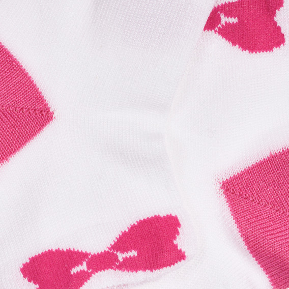 Șosete albe cu fundițe roz pentru fete Chicco 264072 2