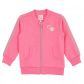 Hanorac de bumbac cu inimi pentru bebeluși, roz Chicco 264088 
