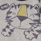 Pulover de bumbac cu imprimeu tigru pentru bebeluși, gri Chicco 264117 2