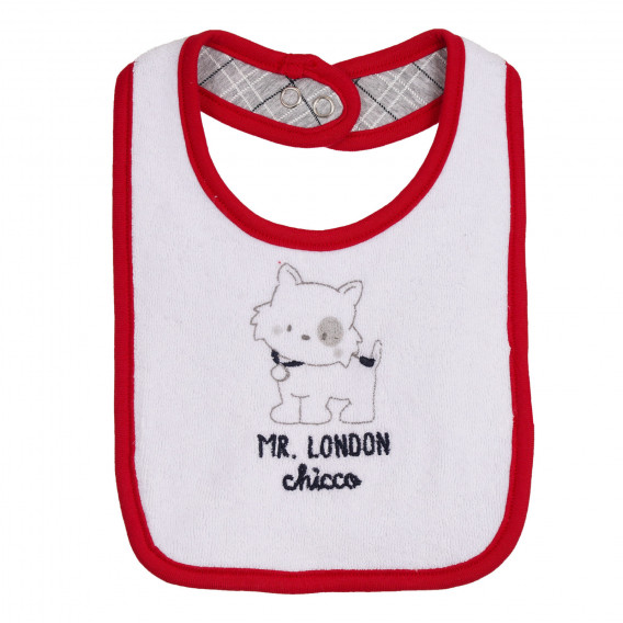 Bavețică MR.LONDON pentru bebeluși, alb Chicco 264140 