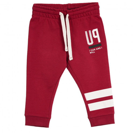 Pantaloni sport din bumbac pentru copii UP, roșii Chicco 264176 