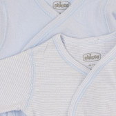 Set de bumbac din două salopete pentru bebeluș, albastru Chicco 264250 4