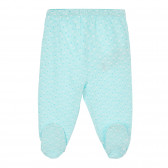 Pijama din bumbac cu imprimeu pentru bebeluși, în alb și albastru Chicco 264307 6