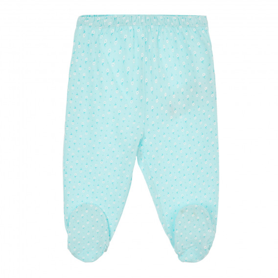 Pijama din bumbac cu imprimeu pentru bebeluși, în alb și albastru Chicco 264307 6