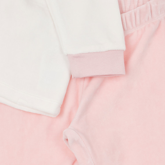 Pijama cu imprimeu arici, în alb și roz Chicco 264510 4
