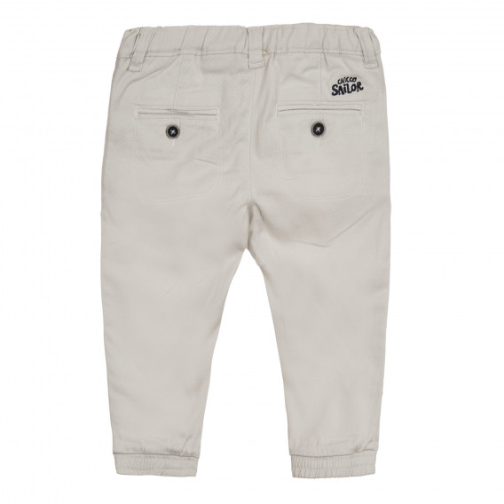 Pantaloni pentru bebeluși, albi cu inscripție Chicco 264558 4