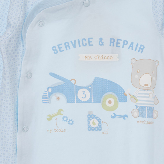 Salopetă din bumbac SERVICE &amp; REPARATION pentru bebeluș, albastru Chicco 264578 2