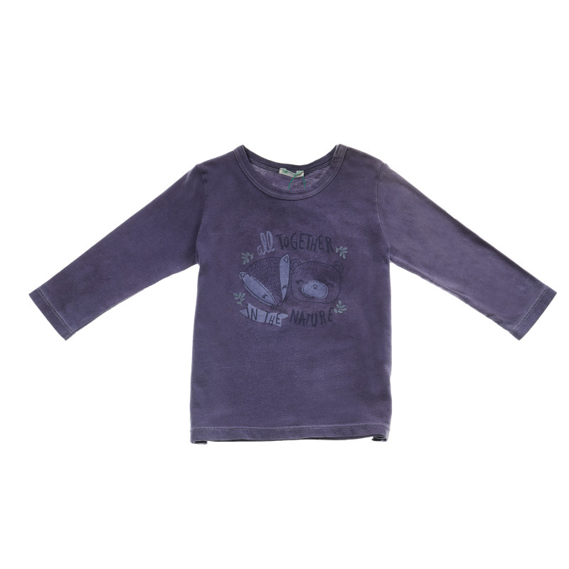 Bluză cu mâneci lungi de culoare violet pentru fete  26458