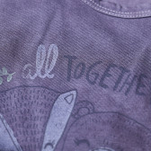 Bluză cu mâneci lungi de culoare violet pentru fete Benetton 26463 3