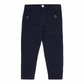 Pantaloni de bumbac cu nasturi pentru băieți, bleumarin Chicco 264641 