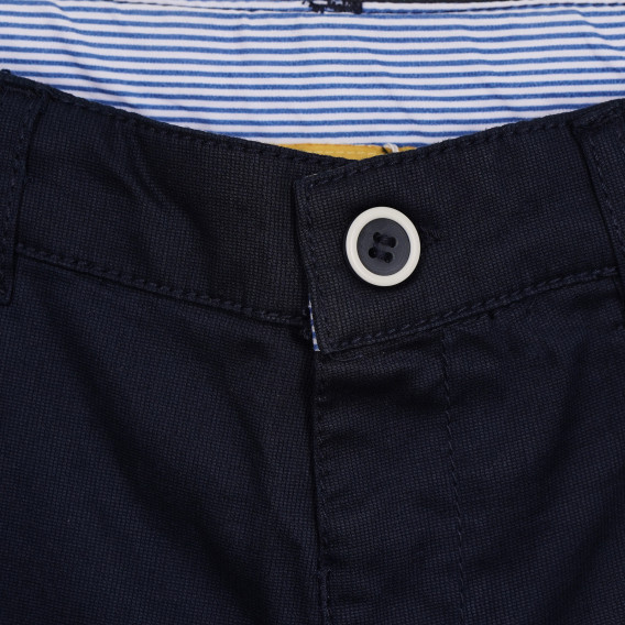 Pantaloni de bumbac cu o mică aplicație, bleumarin Chicco 264668 2
