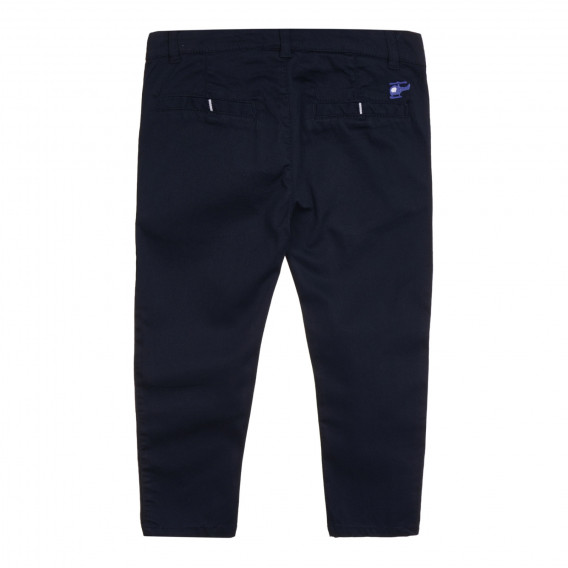 Pantaloni de bumbac cu o mică aplicație, bleumarin Chicco 264670 4
