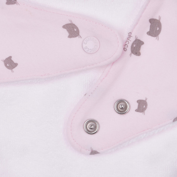 Bavețică cu pisoi pentru bebeluși, roz Chicco 264807 2