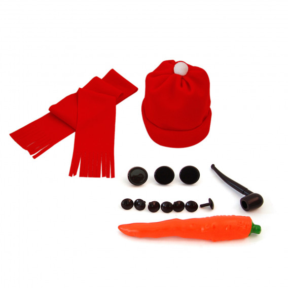 Set de accesorii pentru om de zăpadă în roșu GT 264849 8