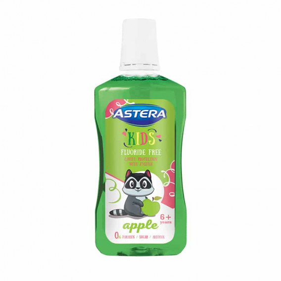 Apă de gură pentru copii cu aromă de măr, sticlă din plastic, 300 ml Astera 264855 4