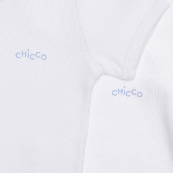 Set de bumbac din două tricouri pentru bebeluși, alb Chicco 264916 4