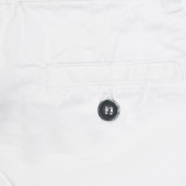 Pantaloni scurți din bumbac pentru bebeluși, albi cu capse negre Chicco 265113 3