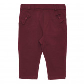 Pantaloni din bumbac cu decor pentru bebeluși, roșu Chicco 265123 