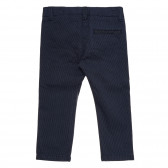 Pantaloni pentru bebeluși cu dungi, de bumbac, albaștri Chicco 265169 4