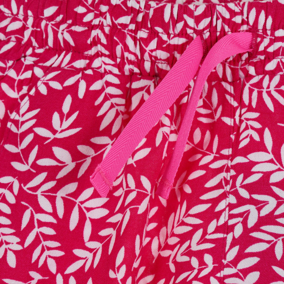 Pantaloni scurți cu imprimeu floral, roz Benetton 265289 2