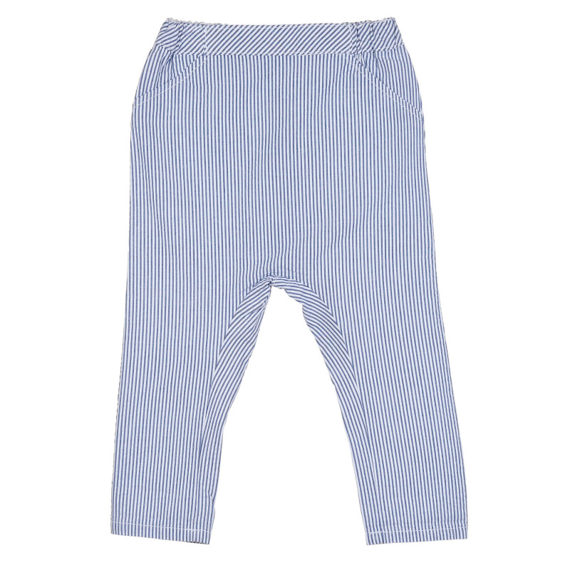 Pantaloni de bumbac în dungi albastre și albe pentru bebeluși  265292
