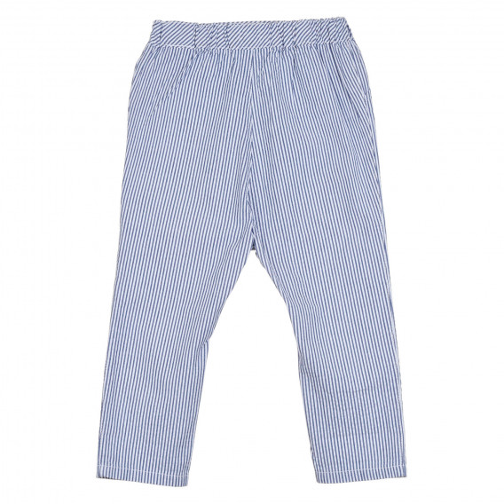Pantaloni de bumbac în dungi albastre și albe pentru bebeluși Benetton 265294 3
