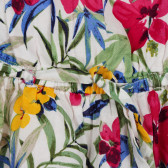 Rochie din bumbac cu imprimeu floral pentru fete, albă Benetton 265300 2