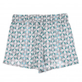 Pantaloni scurți cu imprimeu figural pentru fete, albaștri Benetton 265306 4