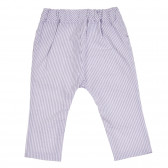 Pantaloni de bumbac în dungi gri și albe pentru bebeluși Benetton 265313 3