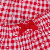 Pantaloni cu carouri pentru bebeluși, roșii Benetton 265323 2