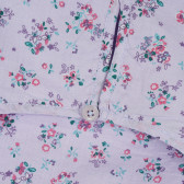 Rochie din bumbac cu imprimeu floral, violet Benetton 265344 3