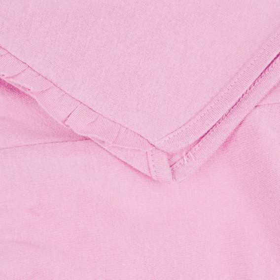 Pantaloni scurți din bumbac cu margine pentru fete, roz deschis Benetton 265371 2