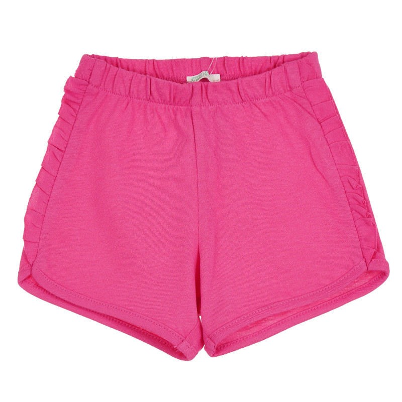 Pantaloni scurți din bumbac cu margine, de culoare roz  265373