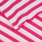 Bluză cu mâneci scurte în dungi roz și albe Benetton 265381 2