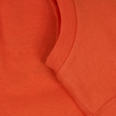 Tricou din bumbac cu imprimeu skateboard pentru copii, portocaliu Benetton 265404 3