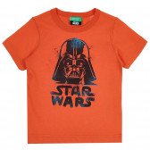 Tricou din bumbac cu imprimeu Star Wars, portocaliu Benetton 265441 