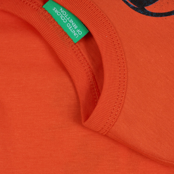 Tricou din bumbac cu imprimeu Star Wars, portocaliu Benetton 265443 3