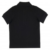 Tricou din bumbac cu mâneci scurte și guler, negru Benetton 265466 3